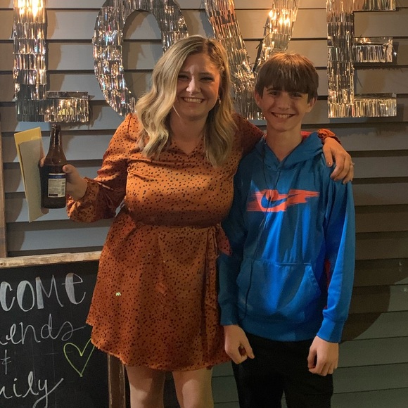 Cheetah print Long sleeve mid length dress - Picture 3 of 3